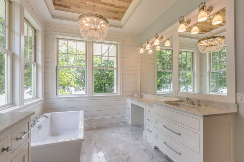 Modern Bathroom Renovation with Large Windows
